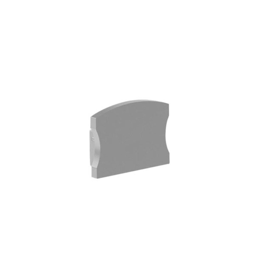 CAPUCHON EN ALUMINIUM POUR PROFILÉ POUR RUBAN LED SLIMLINE LARGEUR 15 mm - SANS PRÉ-PERÇAGE - ARGENT