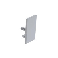 CAPUCHON EN ALUMINIUM POUR PROFILÉ LED ALU-SWISS - SANS TROU DE CÂBLE - ARGENT