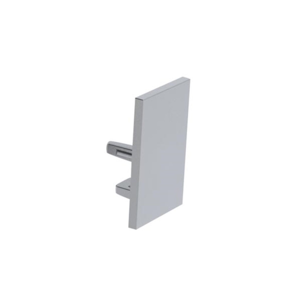 CAPUCHON EN ALUMINIUM POUR PROFILÉ LED ALU-SWISS - SANS TROU DE CÂBLE - ARGENT