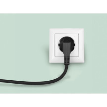 RALLONGE AVEC PRISE 90° - 1.5 m - NOIR - 3G1.5 - TERRE FRANÇAISE