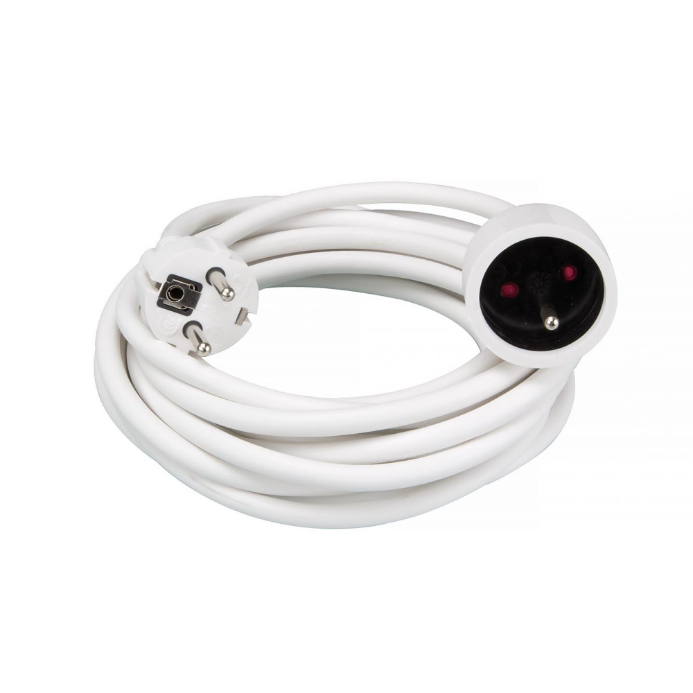 RALLONGE - 5 m - BLANC - 3G1.5 - TERRE FRANÇAISE