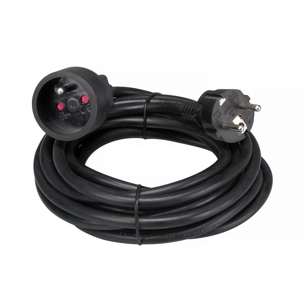 RALLONGE - 5 m - NOIR - 3G1.5 - TERRE FRANÇAISE