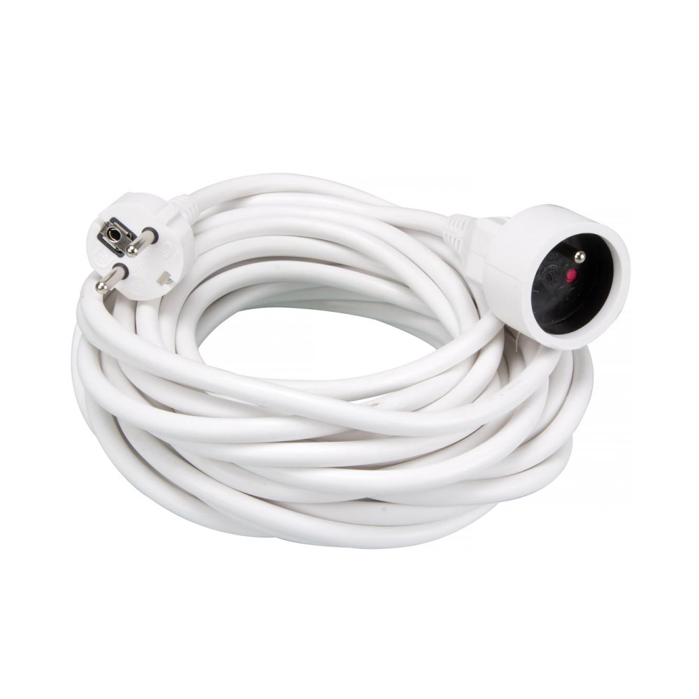 RALLONGE - 10 m - BLANC - 3G1.5 - TERRE FRANÇAISE