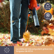 RALLONGE - 40 m - ORANGE - 3G1.5 - TERRE ALLEMANDE