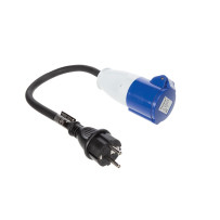 CÂBLE ADAPTATEUR AVEC FICHE SCHUKO VERS FICHE FEMELLE CEE