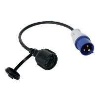 CÂBLE ADAPTATEUR AVEC PRISE SCHUKO VERS FICHE CEE - TERRE ALLEMANDE - H07RN-F 3G2.5 - 0.4 m