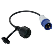 CÂBLE ADAPTATEUR AVEC PRISE SCHUKO VERS FICHE CEE - TERRE ALLEMANDE - H07RN-F 3G2.5 - 0.4 m