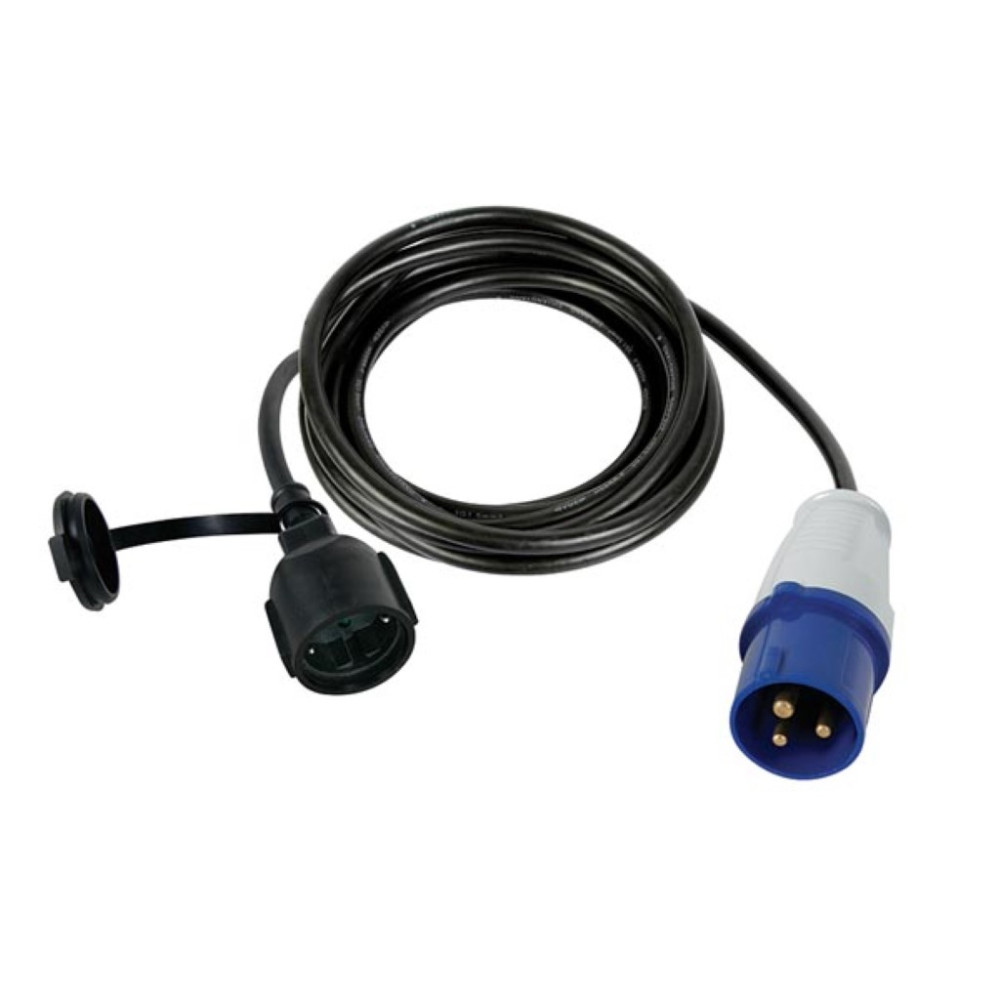 CÂBLE ADAPTATEUR AVEC PRISE SCHUKO VERS FICHE CEE - 3 m - TERRE ALLEMANDE
