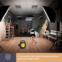 ENROULEUR DE CÂBLE 10 m - 3G1.5 - 4 PRISES - PRISE ALLEMANDE