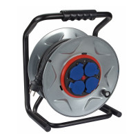 ENROULEUR NEOPRENE AVEC SYSTEME "ANTI-TWIST" - 40 m - 3G2.5 - 4 PRISES - TERRE FRANÇAISE