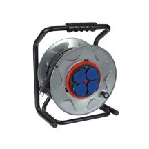 ENROULEUR PROFESSIONNEL AVEC SYSTÈME ANTI-ROTATION - CÂBLE EN NÉOPRÈNE - 40 m - 3G2.5 - 4 PRISES - TERRE ALLEMANDE