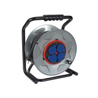 ENROULEUR PROFESSIONNEL AVEC SYSTÈME ANTI-ROTATION - CÂBLE EN NÉOPRÈNE - 40 m - 3G2.5 - 4 PRISES - TERRE ALLEMANDE