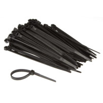 JEU DE SERRE-CÂBLES EN NYLON - 4.6 x 120 mm - NOIR (100 pcs)