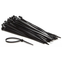 JEU DE SERRE-CÂBLES EN NYLON - 4.6 x 200 mm - NOIR (100 pcs)