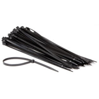 JEU DE SERRE-CÂBLES EN NYLON - 7.6 x 400 mm - NOIR (100 pcs)