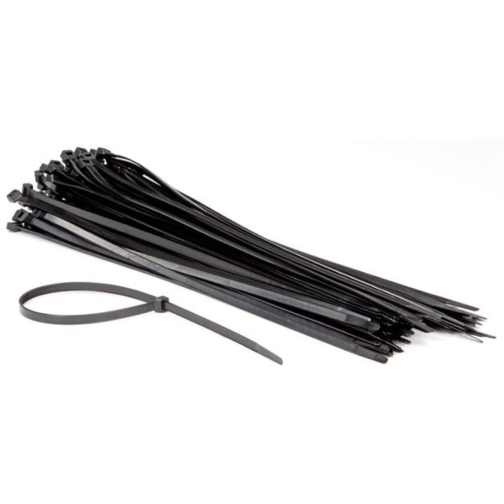 JEU DE SERRE-CÂBLES EN NYLON - 8.8 x 500 mm - NOIR (100 pcs)