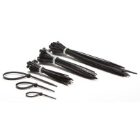 JEU DE SERRE-CÂBLES EN NYLON - NOIR (75 pcs)