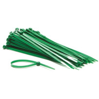 JEU DE SERRE-CÂBLES EN NYLON - 4.6 x 200 mm - VERT (100 pcs)