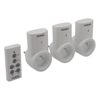 JEU DE PRISES AVEC TÉLÉCOMMANDE (3 PRISES + TÉLÉCOMMANDE)