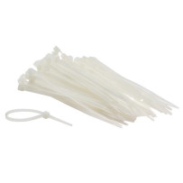 JEU DE SERRE-CÂBLES EN NYLON - 2.5 x 100 mm - BLANC (100 pcs)