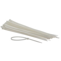 JEU DE SERRE-CÂBLES EN NYLON - 4.8 x 300 mm - BLANC (100 pcs)