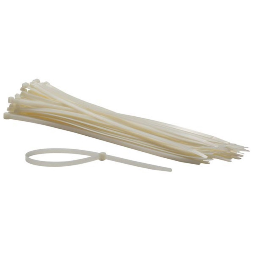 JEU DE SERRE-CÂBLES EN NYLON - 8.8 x 500 mm - BLANC (100 pcs)