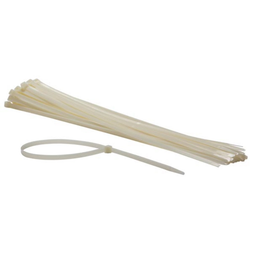 JEU DE SERRE-CÂBLES EN NYLON - 8.8 x 610 mm - BLANC (50 pcs)