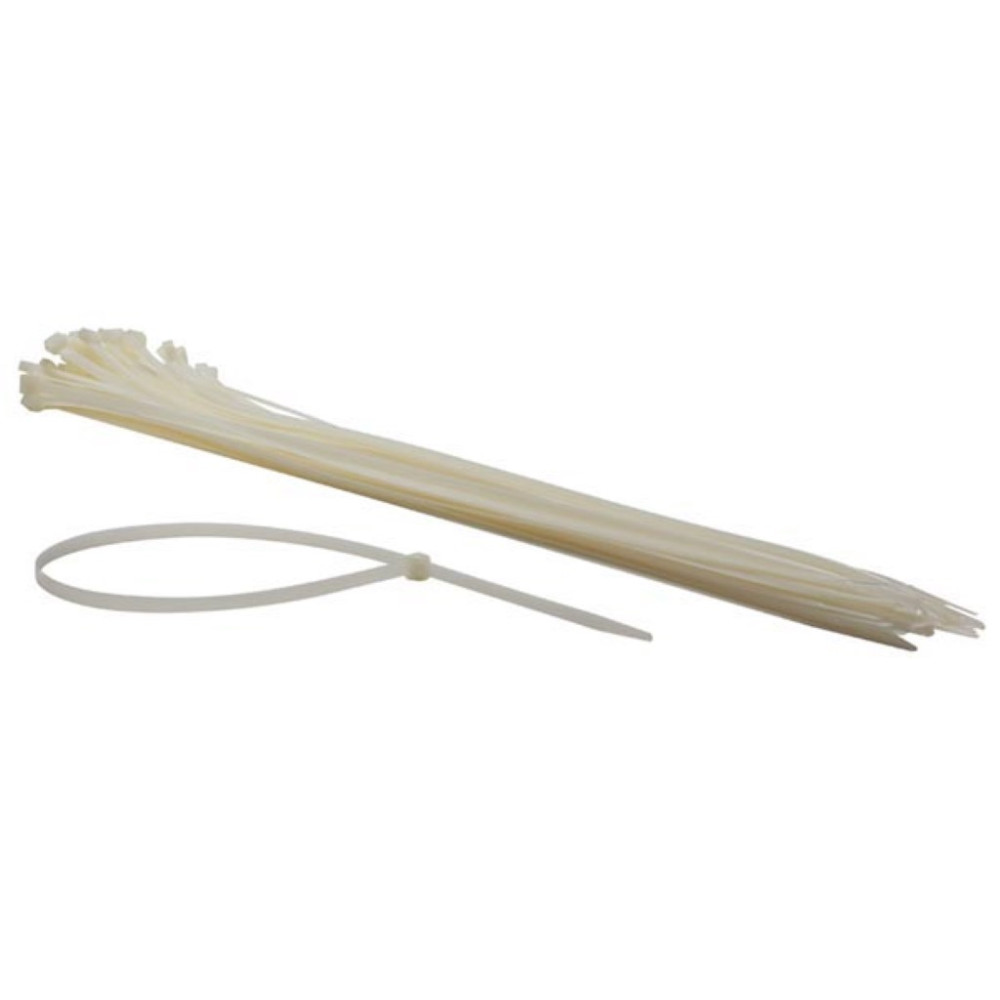 JEU DE SERRE-CÂBLES EN NYLON - 8.8 x 750 mm - BLANC (50 pcs)