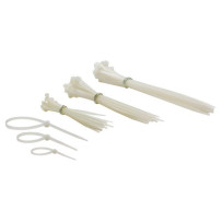 JEU DE SERRE-CÂBLES EN NYLON - DIFFÉRENTES DIMENSIONS - BLANC (75 pcs)