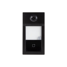 Sonnette vidéo professionnelle IP métal 1 bouton - Noir - PoE