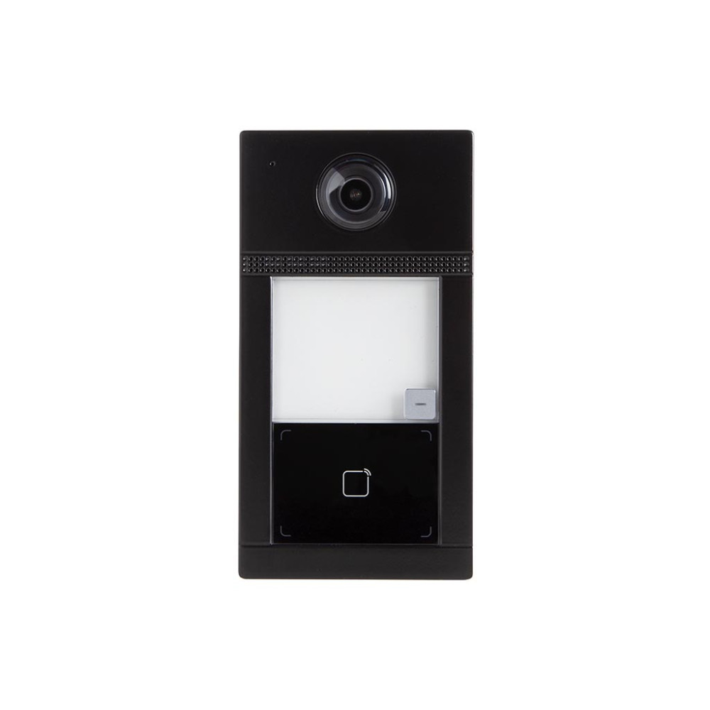 Sonnette vidéo professionnelle IP métal 1 bouton - Noir - PoE