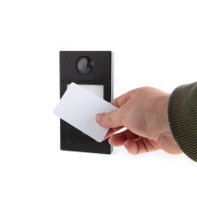 Sonnette vidéo professionnelle IP métal 1 bouton - Noir - PoE