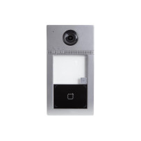 Sonnette vidéo professionnelle IP métal 1 bouton - gris - PoE