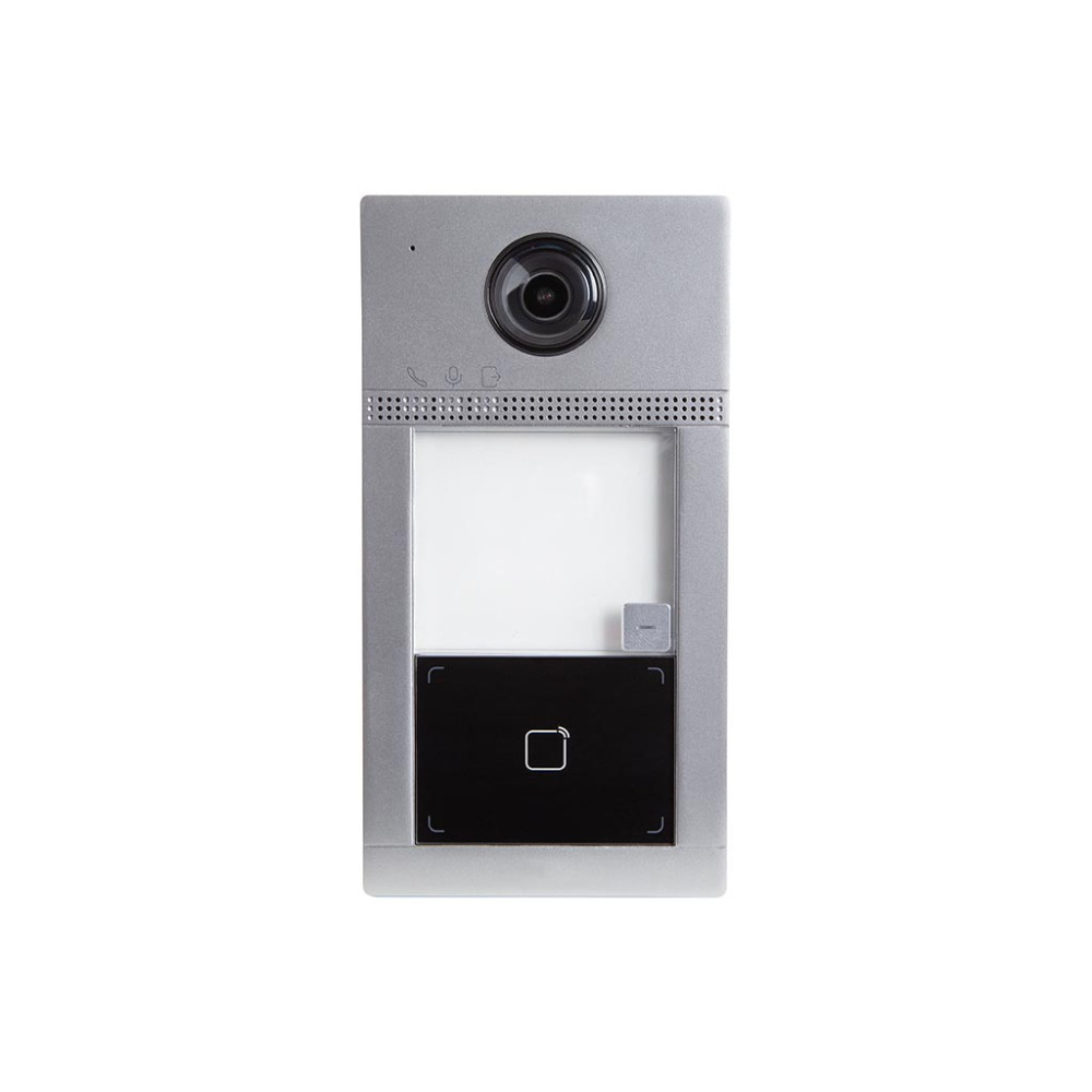 Sonnette vidéo professionnelle IP métal 1 bouton - gris - PoE