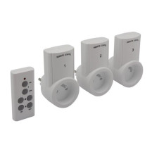 JEU DE PRISES AVEC TÉLÉCOMMANDE (3 PRISES + TÉLÉCOMMANDE)