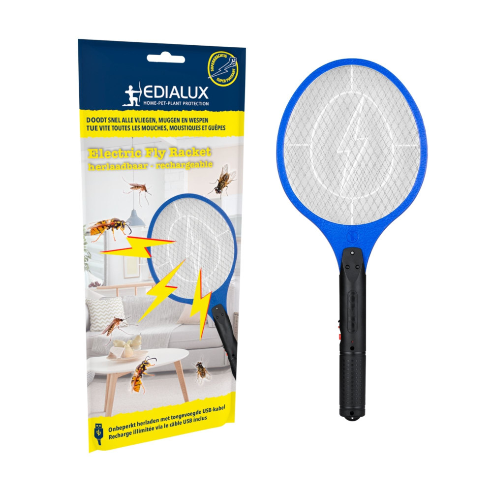 Raquette électrique rechargeable pour mouches