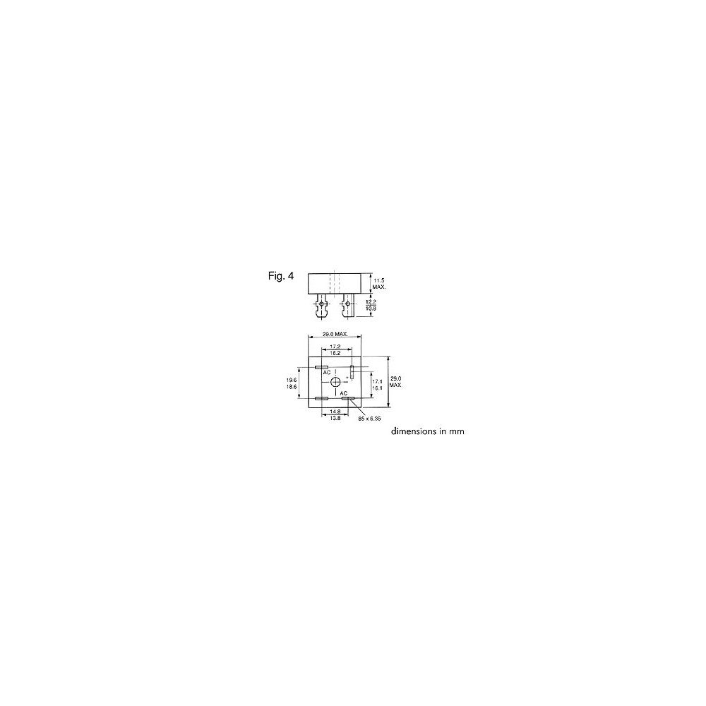 PONT DE REDRESSEMENT 800V-15A (KBPC1508)