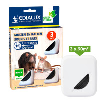 Ultrasonic defend - souris et rats, max. 90m², 3 pcs