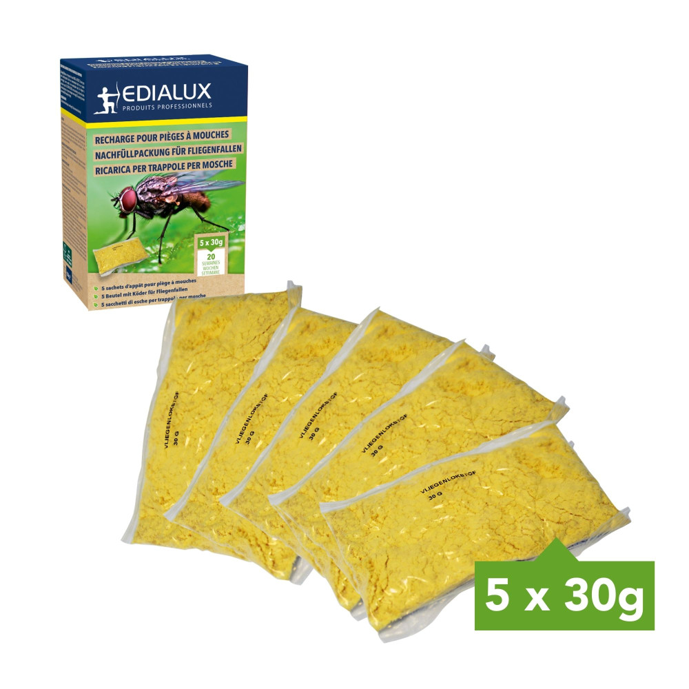 Recharge pour pièges à mouches, 5 x 30g