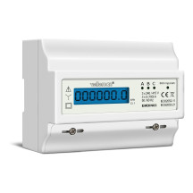 Compteur kwh triphasé pour montage sur rail din - 7 modules - usage professionnel