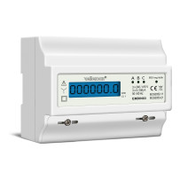 Compteur kwh triphasé pour montage sur rail din - 7 modules - usage professionnel