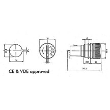 PORTE-FUSIBLE POUR MONTAGE CHASSIS 5 x 20mm