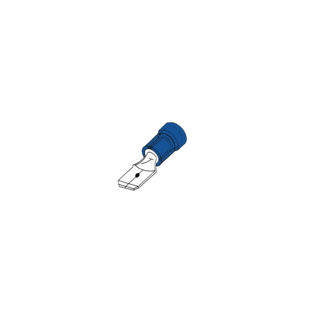 COSSE MALE 6.4mm BLEUE