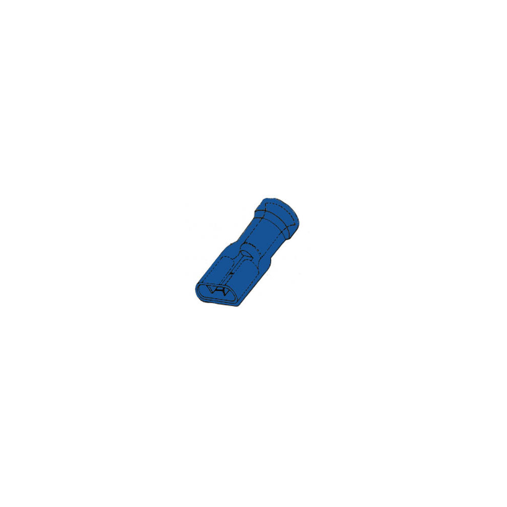 CLIP FEMELLE ISOLE 6.4mm BLEU