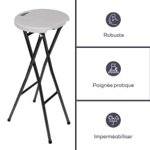 TABOURET DE BAR PLIANT