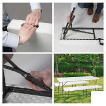 BANC PLIANT - 180 x 25 x 43 cm