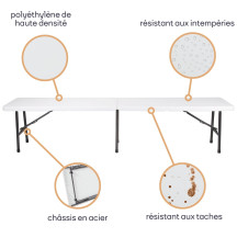 BANC PLIANT - 180 x 25 x 43 cm