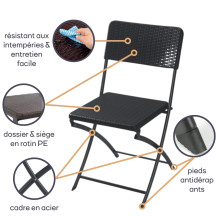 CHAISE PLIANTE - IMITATION ROTIN