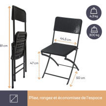 CHAISE PLIANTE - IMITATION ROTIN
