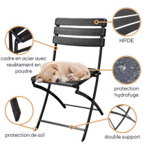 CHAISE PLIANTE - IMITATION BOIS